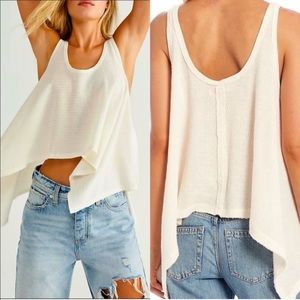 Free People We the Free Sing La La Tank Top in Ivory